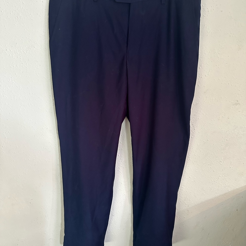 Elegant Men's Dark Blue Dress Pants